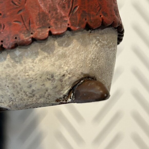 2 Curly Haired Angel Wing Figurines Red Robes Gold Heart Stars Christmas 6.5" - Picture 10 of 11